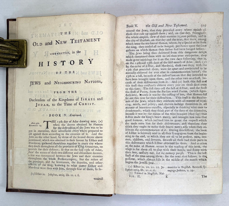 The Old and New Testament Connected in the History of the Jews and Neighbouring Nations, Humphrey Prideaux, 1763