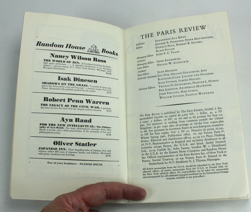 The Paris Review; Issue 25; Spring 1961