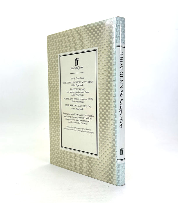 The Passages of Joy, Thom Gunn, Faber and Faber, 1982