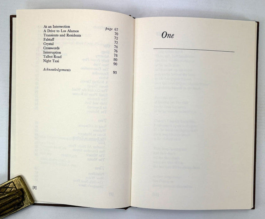 The Passages of Joy, Thom Gunn, Faber and Faber, 1982