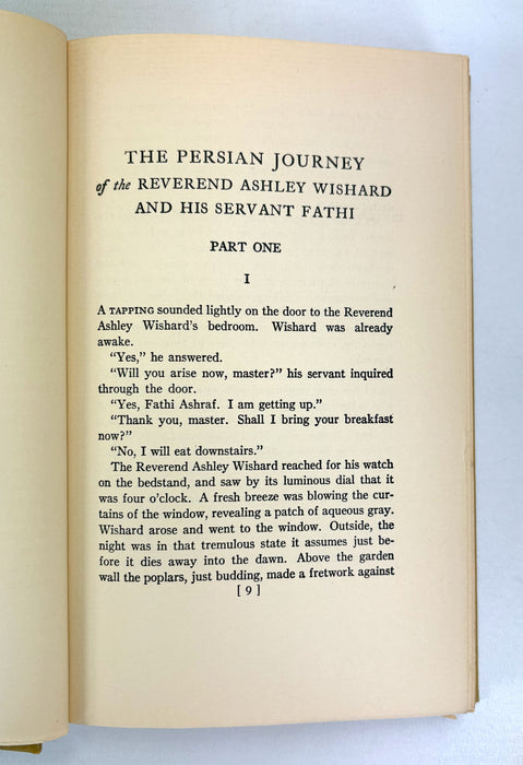 The Persian Journey of the Reverend Ashley Wishard and His Servant Fathi, by Elgin Groseclose, Bobbs-Merrill, 1937