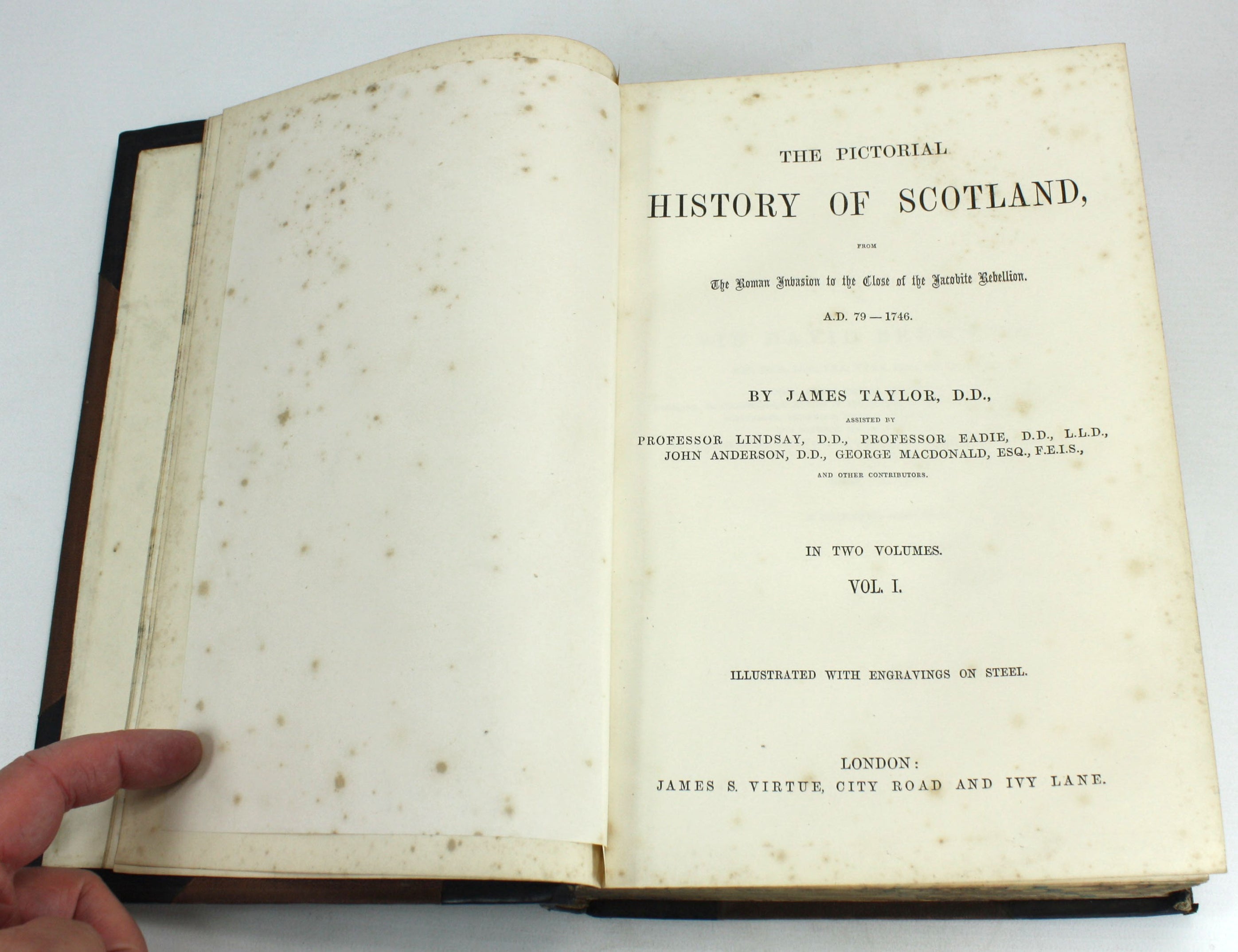 The Pictorial History of Scotland, A.D. 79 - 1746, James Taylor, 3 boo ...
