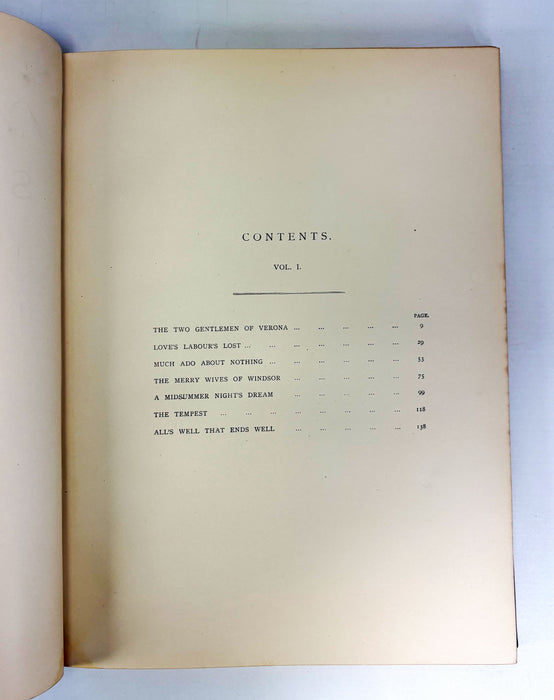 The Plays of Shakespere, with notes by Charles Knight and Illustrations in Photogravure, In Six Volumes, Virtue & Co., c. 1890