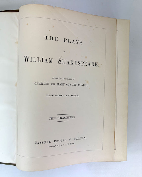 The Plays of William Shakespeare, Charles and Mary Cowden Clarke, Illustrated by H.C. Selous, Cassell, In 3 Volumes c.1868.