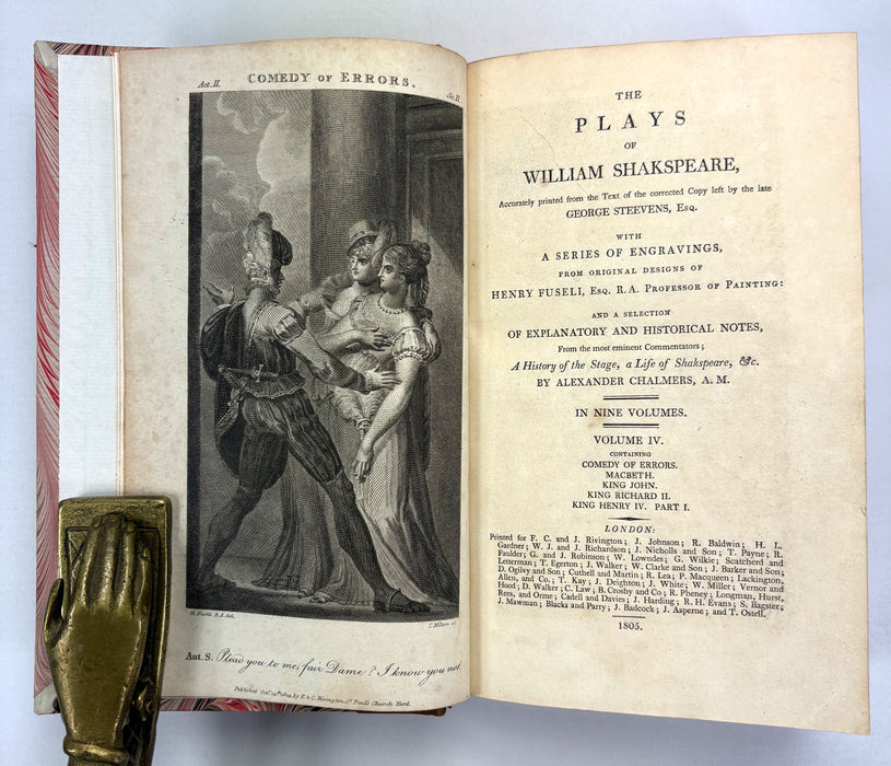The Plays of William Shakespeare, George Steevens, Henry Fuseli Engravings, Alexander Chalmers, 6 Volumes, 1805