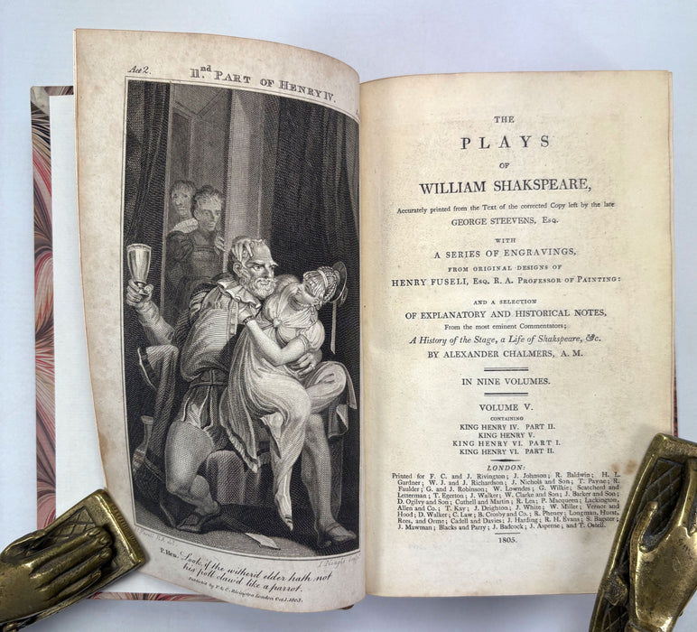 The Plays of William Shakespeare, George Steevens, Henry Fuseli Engravings, Alexander Chalmers, 6 Volumes, 1805