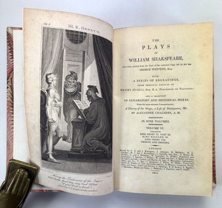 The Plays of William Shakespeare, George Steevens, Henry Fuseli Engravings, Alexander Chalmers, 6 Volumes, 1805