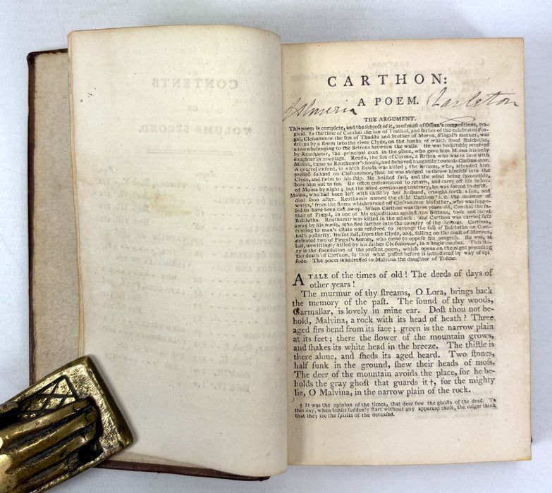 The Poems of Ossian, the Son of Fingal, translated by James Macpherson, Cameron and Murdoch's Edition, Vol II, 1797