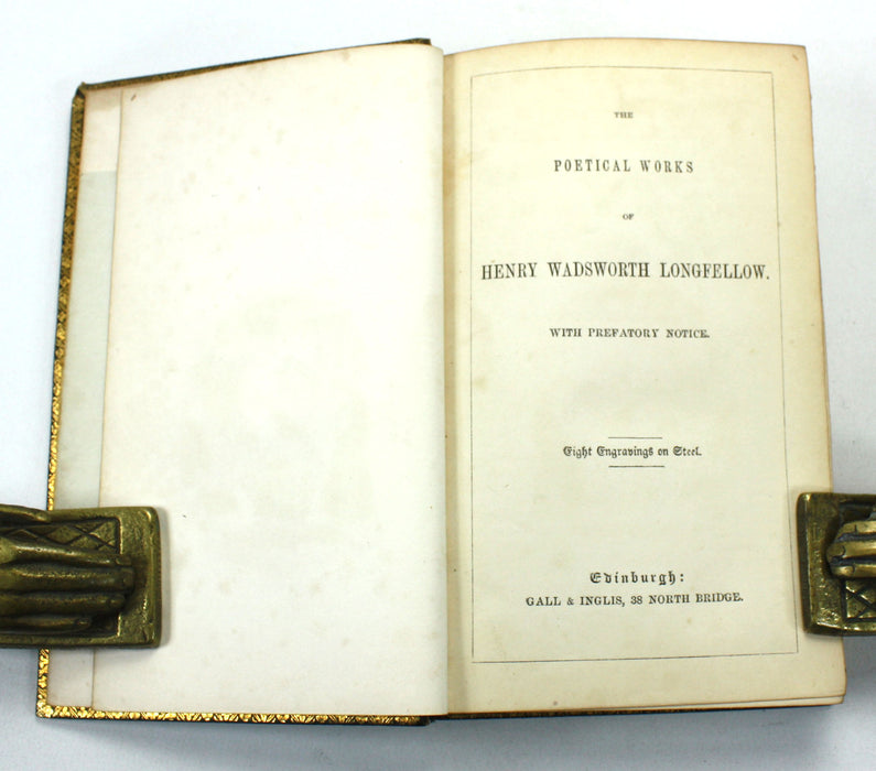 The Poetical Works of Henry Wadsworth Longfellow, Gall & Inglis, Edinburgh, c. 1855.