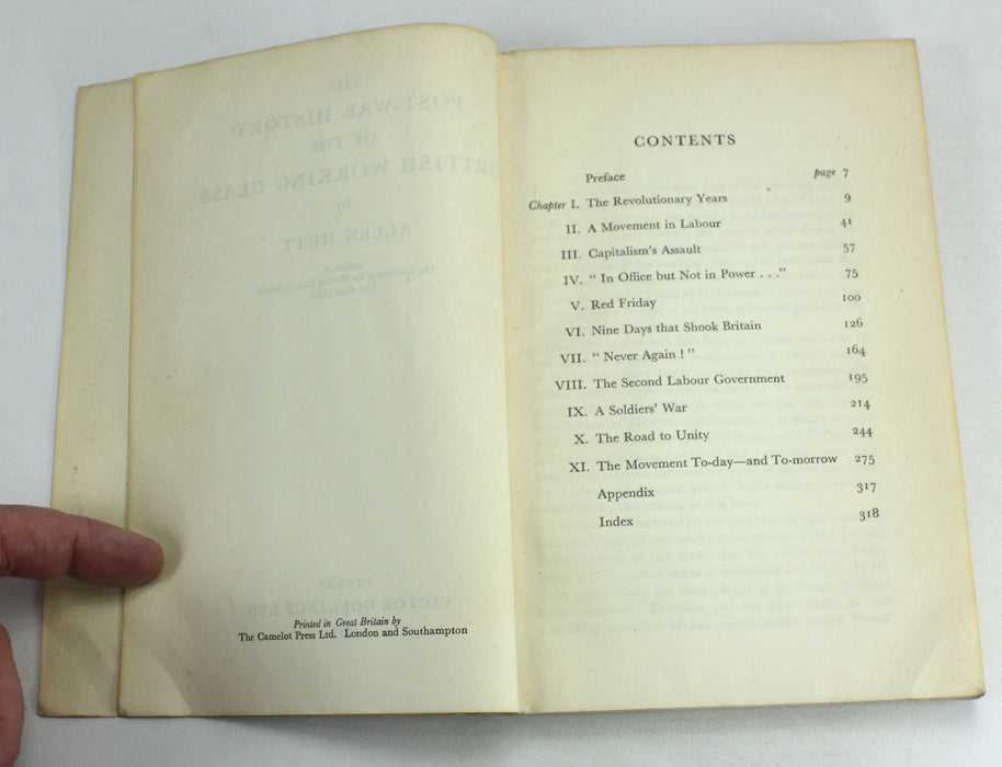 The Post-War History of The British Working Class, Allen Hutt, 1937