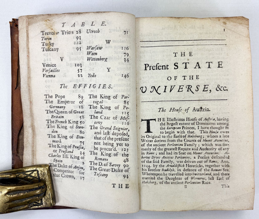 The Present State of the Universe, printed by Benj. Motte, 1704