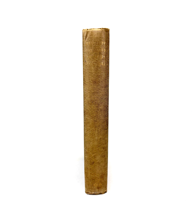 The Radcliffe Catalogue of 6317 Stars, Chiefly Circumpolar, Radcliffe Observatory, Manuel John Johnson, Robert Main, Oxford, 1860