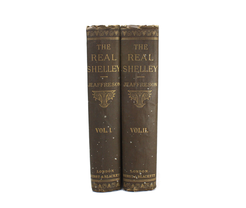The Real Shelley; New Views on the Poet's Life, John Cordy Jeaffreson, 2 Vols, 1885