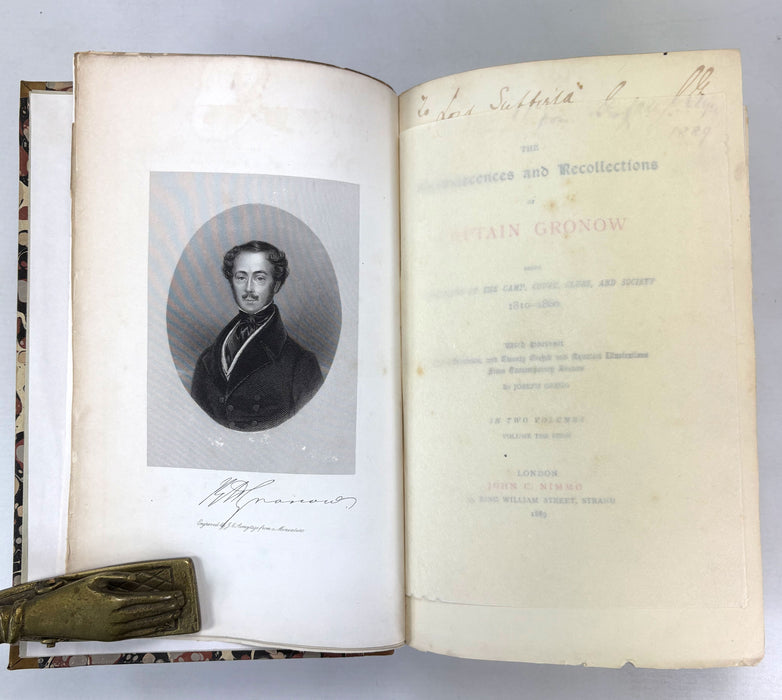 The Reminiscences and Recollections of Captain Gronow, 1889, Two Volume numbered limited edition set