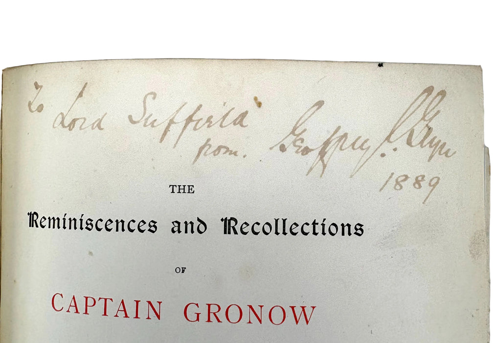 The Reminiscences and Recollections of Captain Gronow, 1889, Two Volume numbered limited edition set