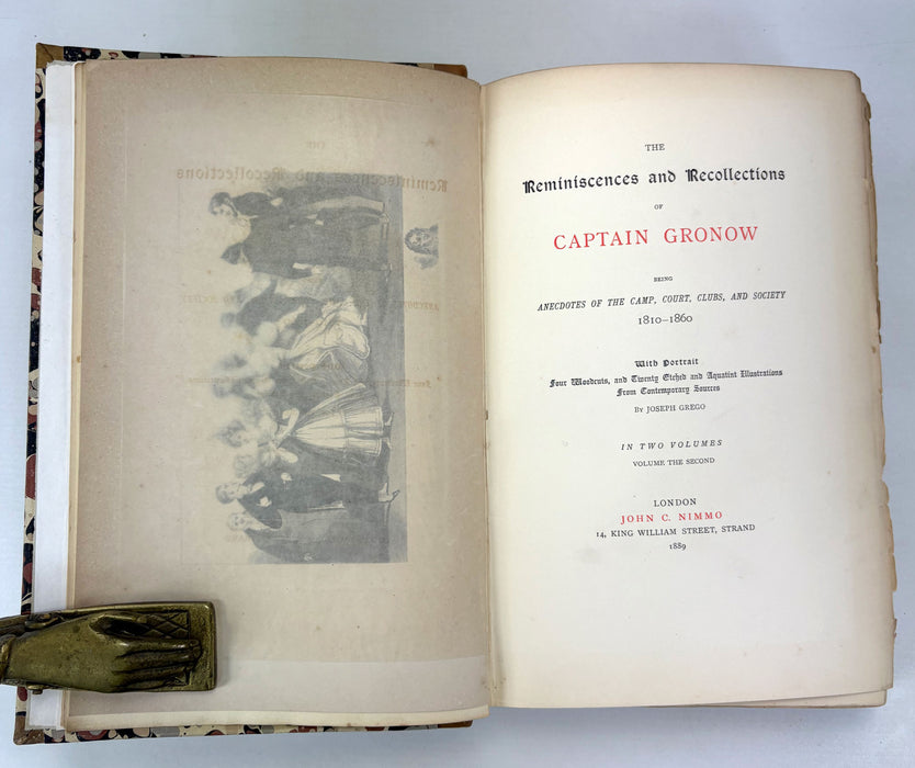 The Reminiscences and Recollections of Captain Gronow, 1889, Two Volume numbered limited edition set
