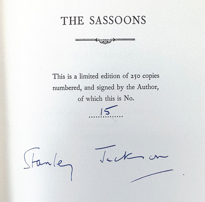 The Sassoons, by Stanley Jackson. Signed, numbered limited edition 15/250, Heinemann, 1968