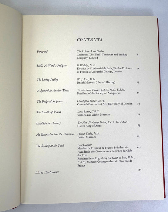 The Scallop; Studies of a shell and its influences on humankind, edited by Ian Cox, Shell Transport and Trading Company, 1957