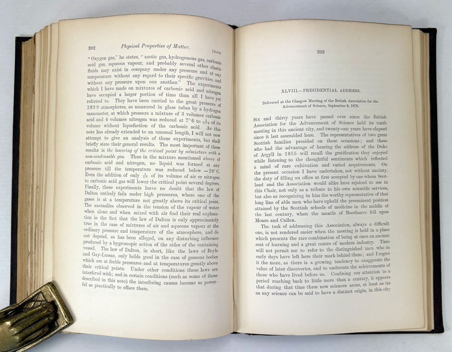 The Scientific Papers of the Late Thomas Andrews, with a Memoir by P.G. Tait and A. Crum Brown, 1889