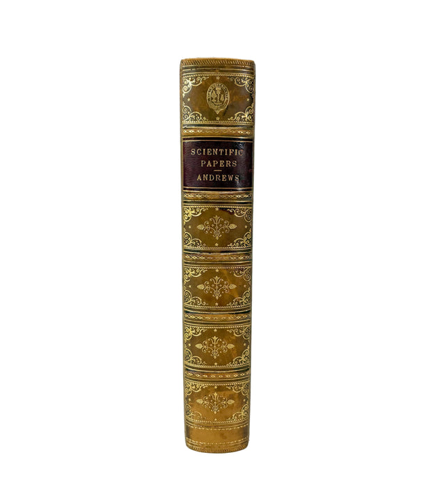 The Scientific Papers of the late Thomas Andrews, 1889. Prize binding signed by William Jack, Professor of Mathematics.