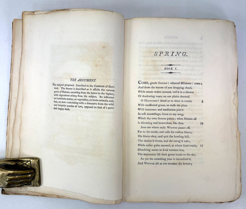 The Seasons by James Thomson, with An Account of His Life and Writings, scarce printing from Chalmers, Dundee, 1808