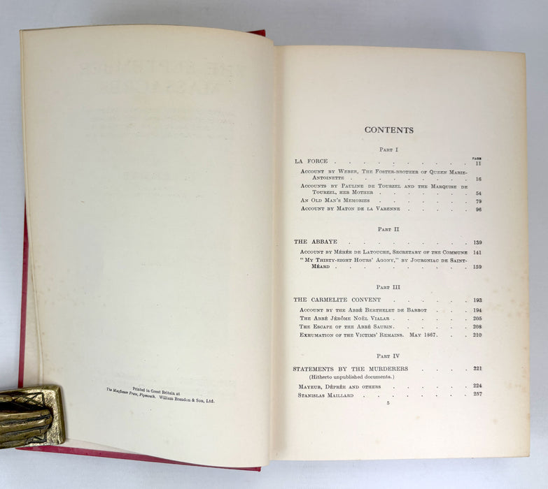 The September Massacres, by G. Lenotre, Hutchinson, 1929