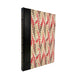 A hardcover book titled 'THE SERMON ON THE MOUNT' standing upright at a slight angle. The book spine is black with gold lettering, and the front cover features a geometric zigzag pattern in beige, brown, and red.