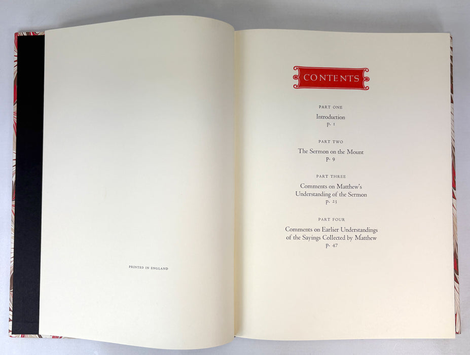 The Sermon on The Mount, Rowan A. Greer, The Limited Editions Club 176/1600, Oxford, 1977