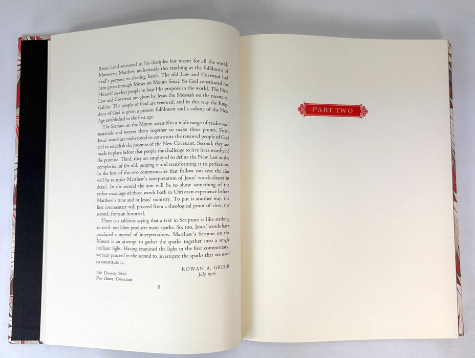 The Sermon on The Mount, Rowan A. Greer, The Limited Editions Club 176/1600, Oxford, 1977