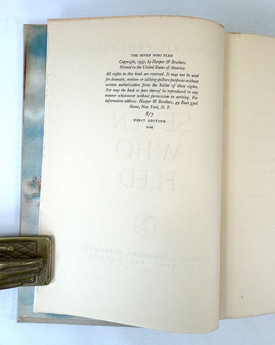 The Seven Who Fled, Frederic Prokosch, 1937 First Edition - Hugh Walpole's Copy, with Autograph Letter from Hamish Hamilton