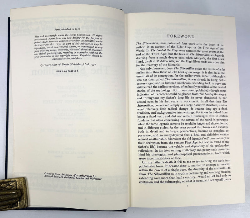 The Silmarillion, J.R.R. Tolkien, 1977 1st edition, 1st impression