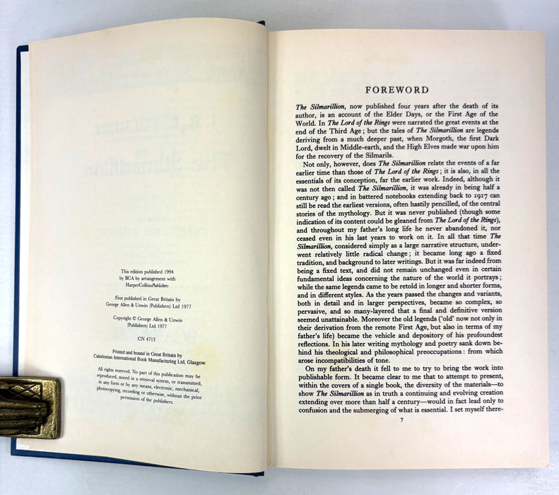 The Silmarillion, J.R.R. Tolkien, BCA edition, 1994