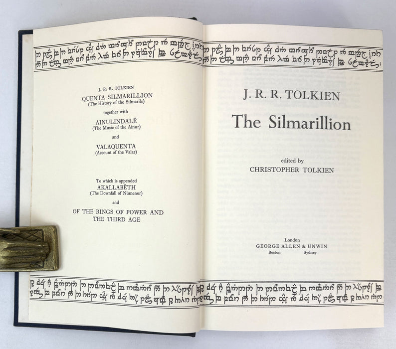 The Silmarillion, by J.R.R. Tolkien, 1977 1st edition, 1st impression