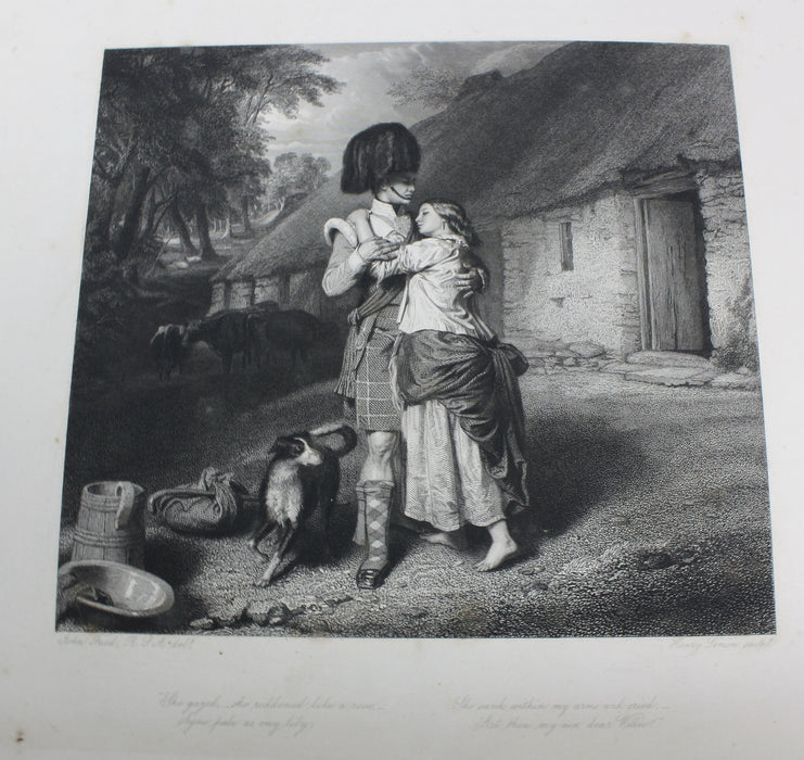 The Soldier's Return by Robert Burns. Illustrated by John Faed, R.S.A. 1857.