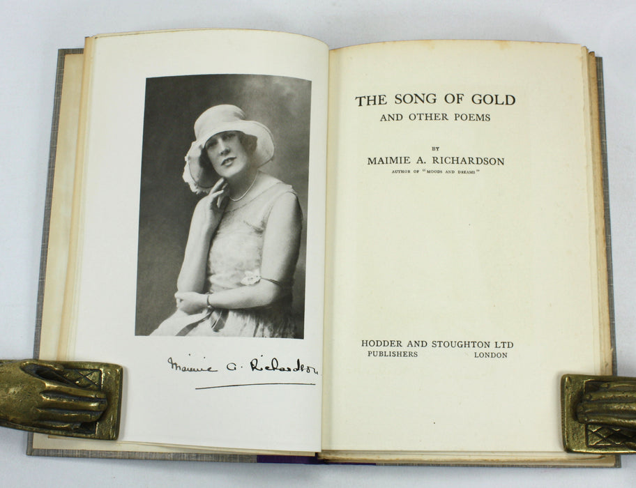 The Songs of Gold and Other Poems, Maimie A. Richardson, Hodder and Stoughton, c. 1930