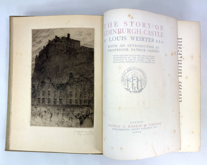 The Story of Edinburgh Castle, Louis Weirter, George Harrap, 1913, Signed by Author