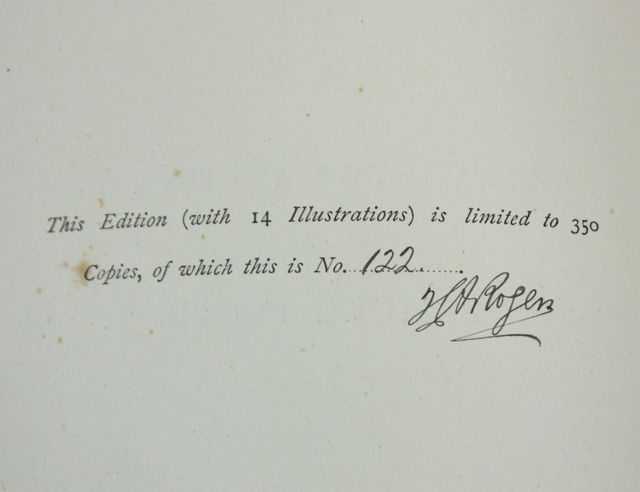 The Table-Talk and Bon-Mots of Samuel Foote, William Cooke, 1889. Numbered, Limited edition.