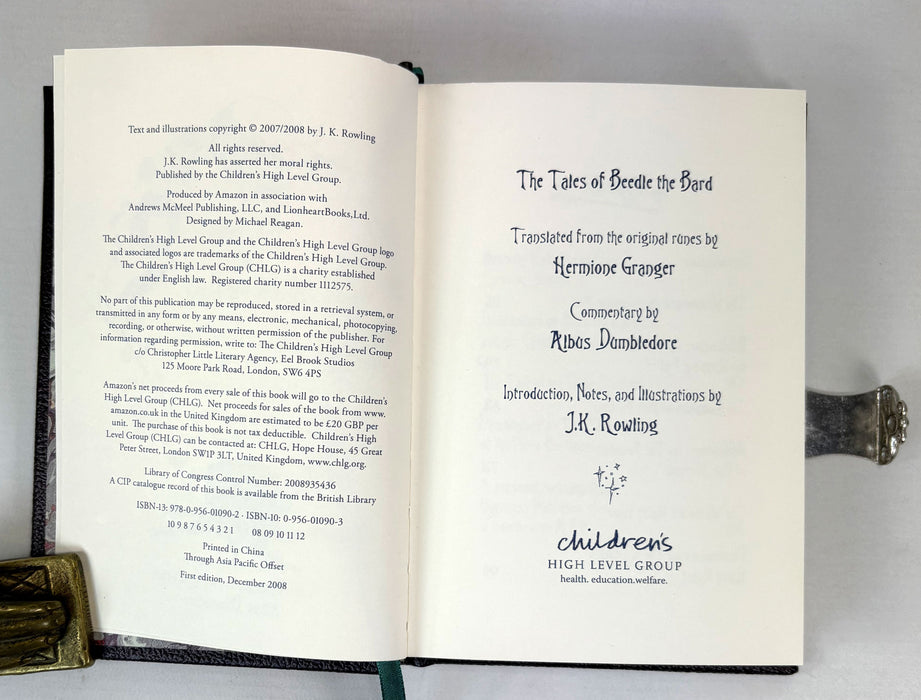 The Tales of Beedle the Bard, J.K. Rowling, Collector's Edition, 2008