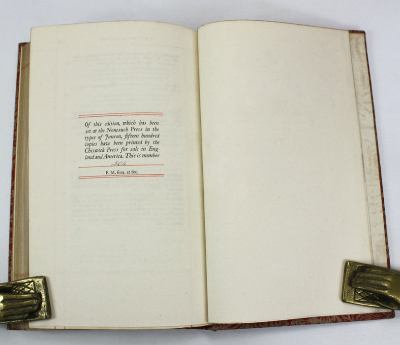 The Temple; Sacred Poems & Private Ejaculations, George Herbert, Nonesuch Press, Numbered, Limited edition, 1927