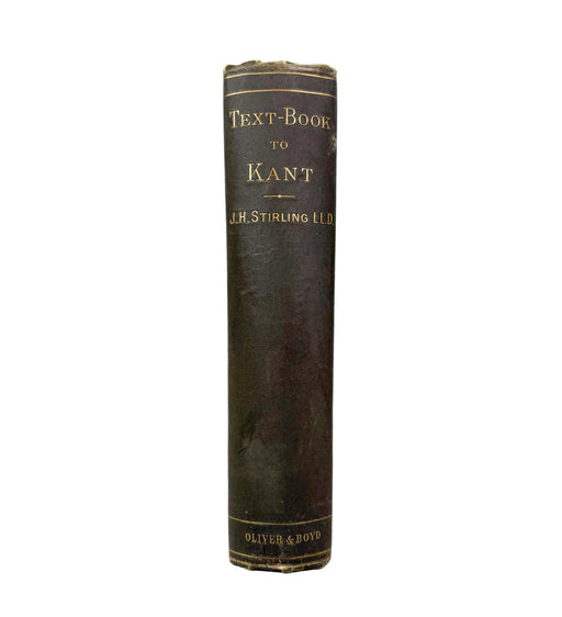 A vintage hardcover book titled 'Text-Book to Kant' by O.H.