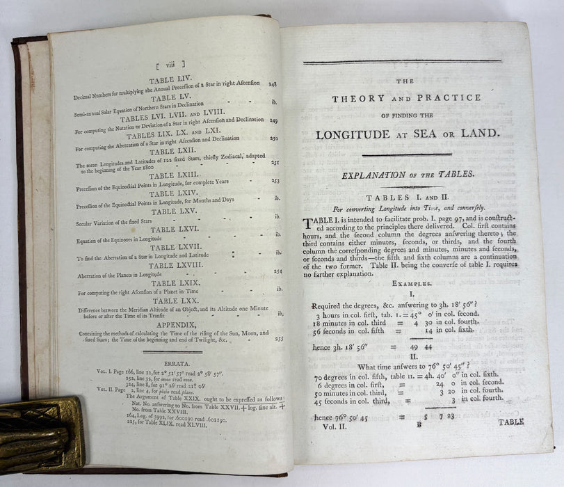 The Theory and Practice of Finding the Longitude at Sea or Land, Vol.II, Andrew Mackay, 1801