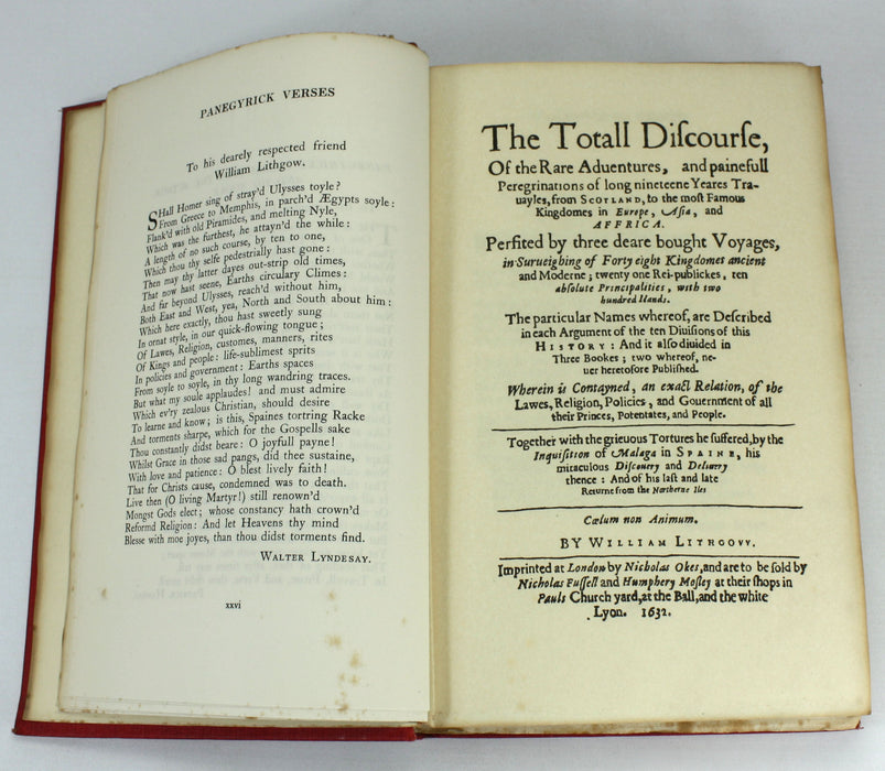 The Totall Discourse of The Rare Adventures & Painefull Peregrinations, William Lithgow, 1906. Limited edition.