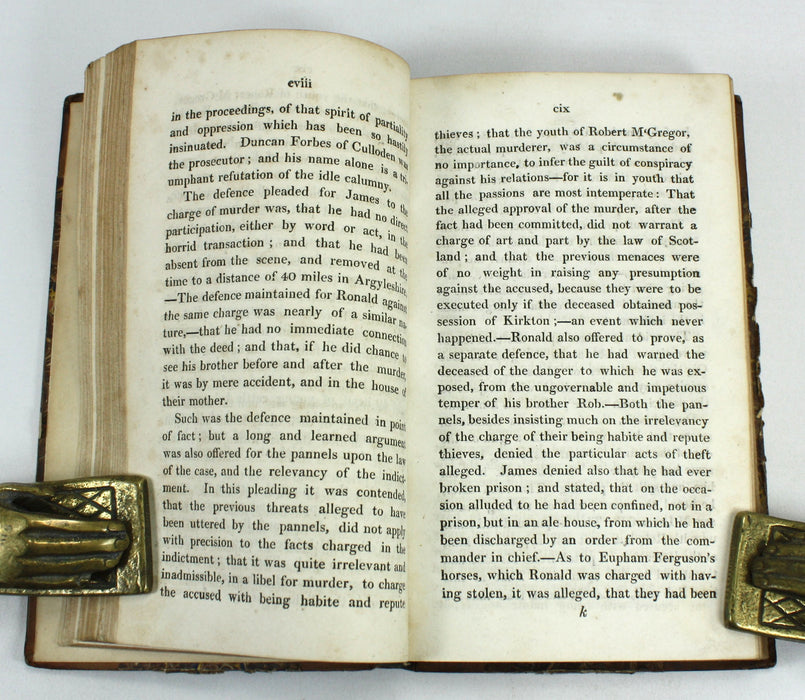 The Trials of James, Duncan, and Robert MacGregor, Three Sons of the Celebrated Rob Roy, Before The High Court of Judiciary, in the Years 1752, 1753, and 1754. Published 1818