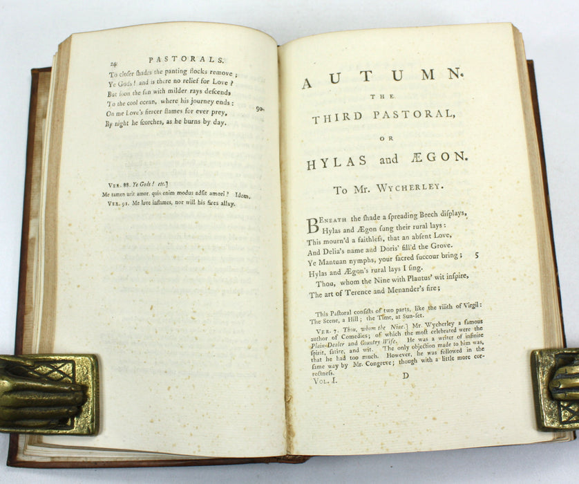 The Works of Alexander Pope, Esq, Volume I, containing His Juvenile Poems; Translations and Imitations, 1764