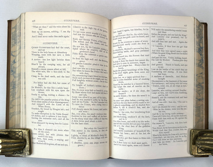 The Works of Alfred Lord Tennyson, Poet Laureate, Macmillan and Co., 1890. Prize binding signed by the English literary critic, Andrew Cecil Bradley