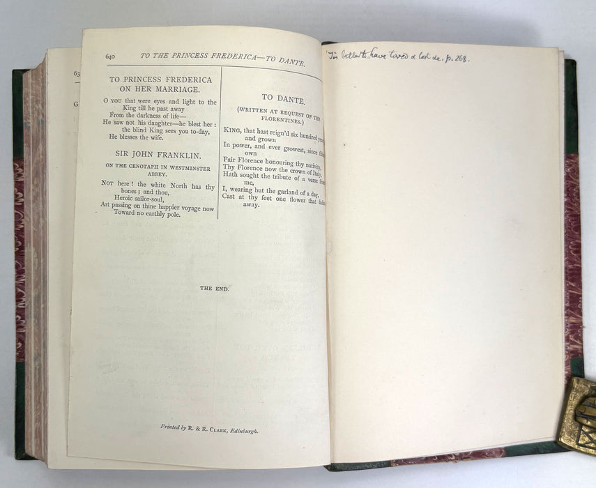 The Works of Alfred Tennyson, Poet Laureate, Macmillan 1894, Interesting India Provenance