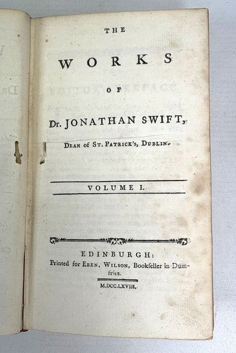 The Works of Dr. Jonathan Swift, in Thirteen Volumes, complete, 1768, Edinburgh