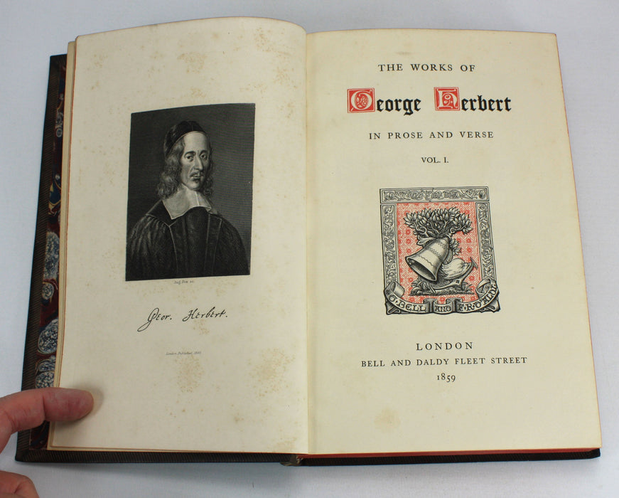 The Works of George Herbert in Prose and Verse, Bell and Daldy, 1859, 2 Volume Set