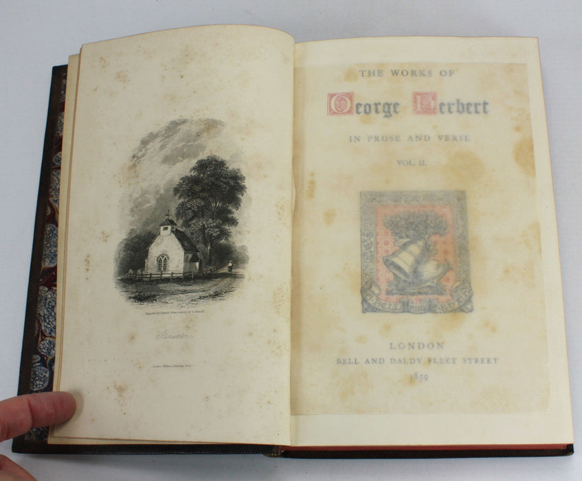 The Works of George Herbert in Prose and Verse, Bell and Daldy, 1859, 2 Volume Set