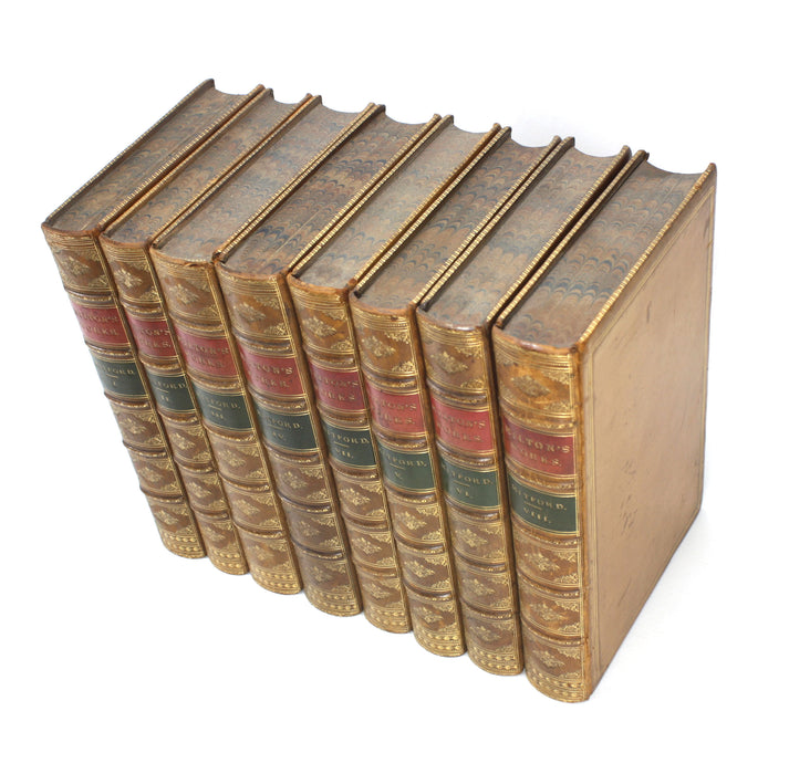 The Works of John Milton in Verse and Prose, Rev. John Mitford, 1863. 8 Volumes complete.